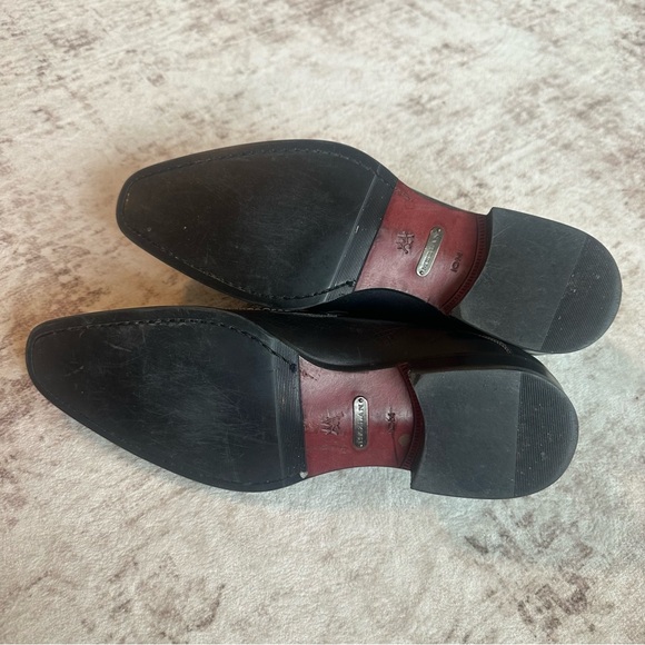 Mezlan Toulon Black Leather Slip-on Dress Shoes Loafers Men’s Sz 10 - Picture 9 of 9